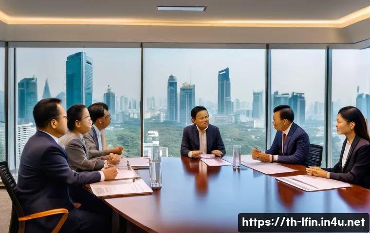 지방재정전문가와 네트워킹의 중요성 - A professional networking seminar in a modern Bangkok conference room, featuring Thai local finance ...